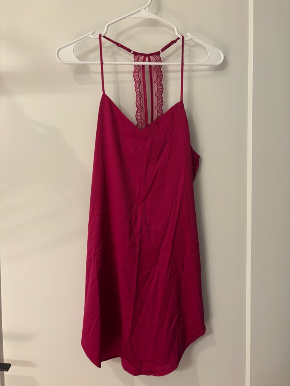 Express Fuchsia Lace-Back Chemise